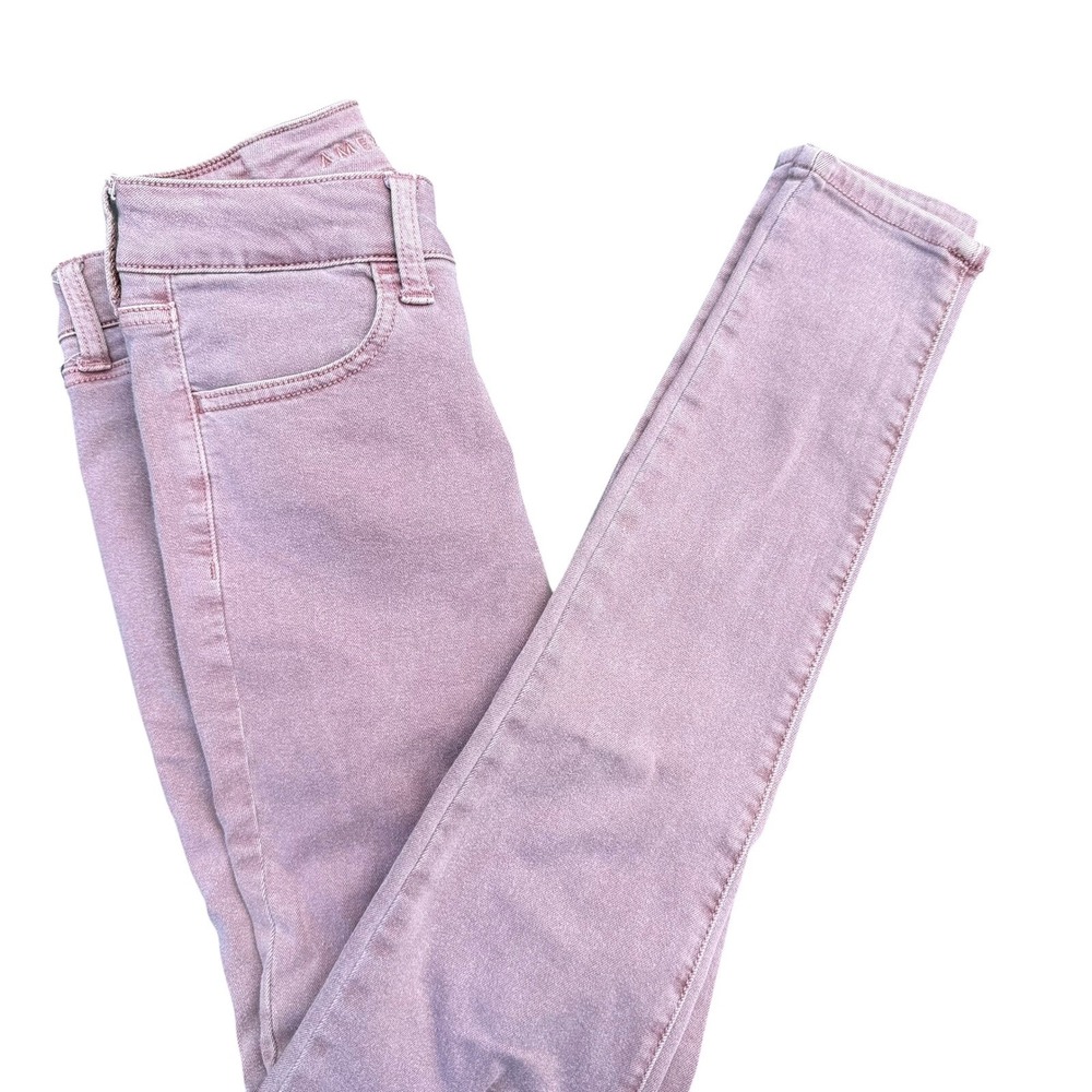 American Eagle Skinny Jeans Womens 4 Mauve Purple Ne(x)t Level Stretch Denim